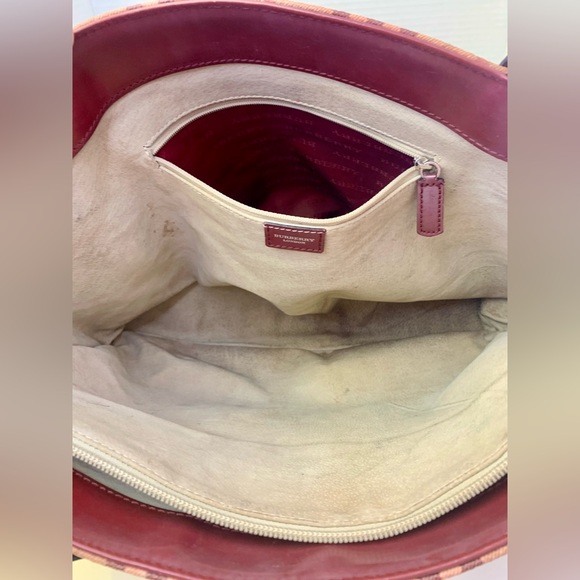 Burberry Tote Tartan Red ~Large - Picture 3 of 12